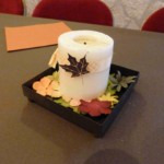 Bougie d'automne decoration table automne bougie