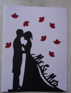 Carte de Mariage Carte DIY Silhouette mariage papier à faire soi meme